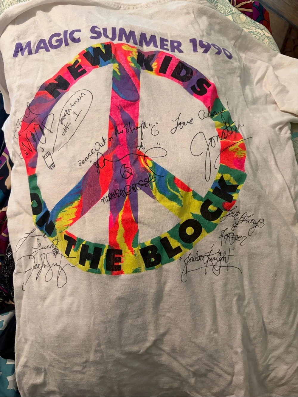 White New Kids On The Block Magic Summer Tour Graphic Tee